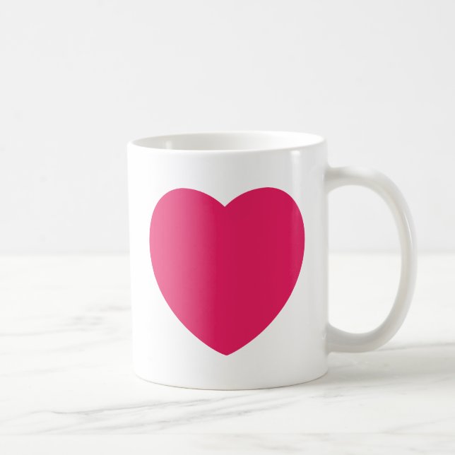 Caneca De Café Love Romantic Red Heart Mug (Direita)