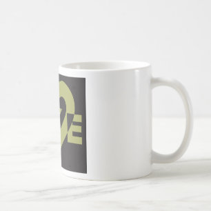 Caneca De Café Love Sage Green em preto