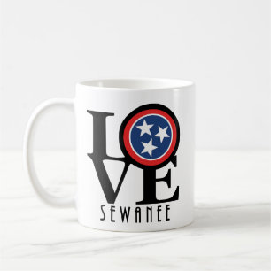 Caneca De Café LOVE Sewanee Tennessee 11oz