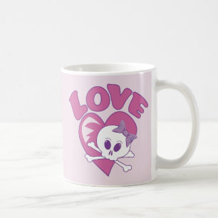 Caneca De Café Love Skull
