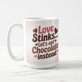 Caneca De Café Love stinks let's eat chocolate instead