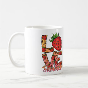 Caneca De Café Love Summer Strawberry Coffee Mug Hello Summer