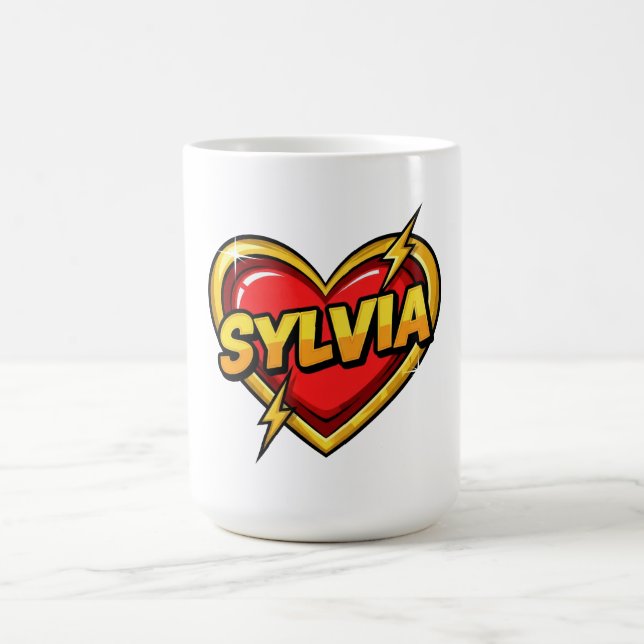 Caneca De Café Love Sylvia (Centro)