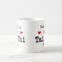 Love Tai Chi Engraçado Citação com Corações Vermel