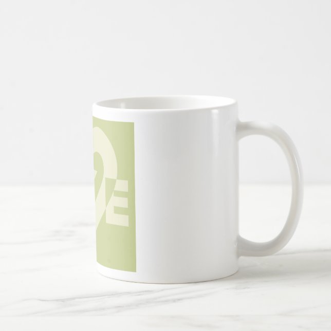 Caneca De Café Love Two-Tone Sage Green (Direita)