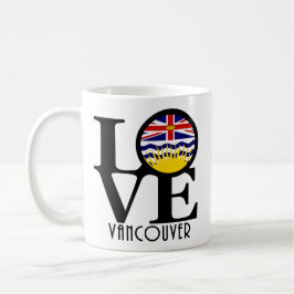Caneca De Café LOVE Vancouver (BC Flag) 11oz