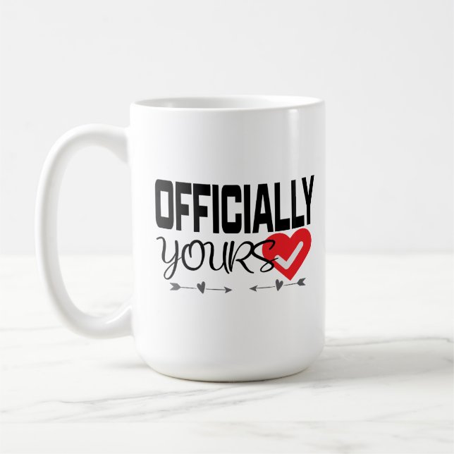Caneca De Café Love Verified Heart Checkmar (Esquerda)