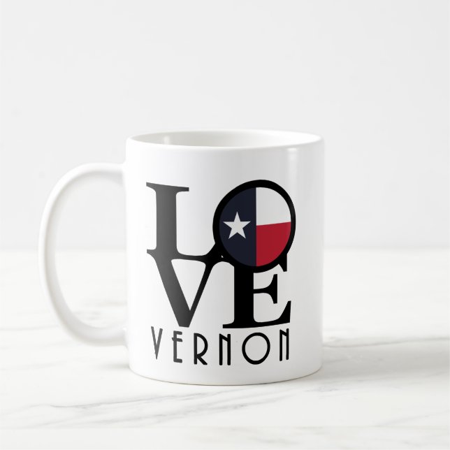 Caneca De Café LOVE Vernon Texas 11oz (Esquerda)