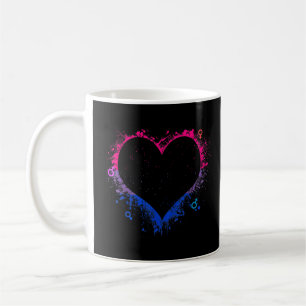 Caneca De Café Love Vintage Heart Lgbt Bisexual Colors Gay Flag P