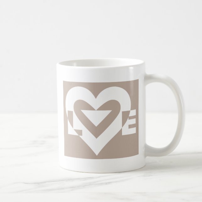 Caneca De Café Love White em Cinzas (Direita)
