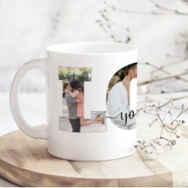 Caneca De Café Love You and Me Add Photo And Name