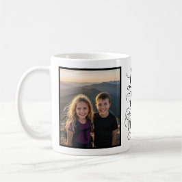 Caneca De Café Love You Mom Two Photo Modern White