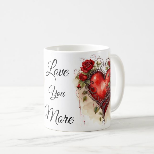 Caneca De Café Love You More (Frente Esquerda)