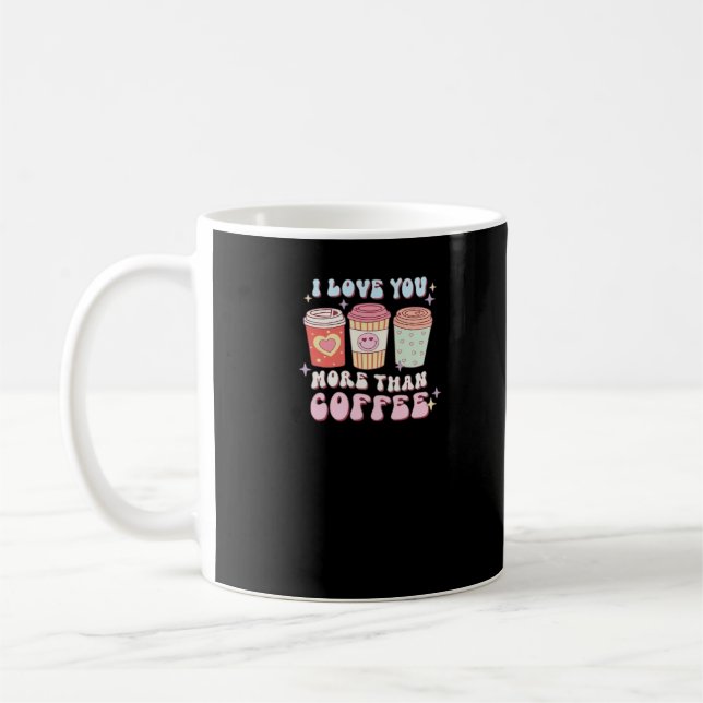 Caneca De Café Love You More Minimal Design  (Esquerda)