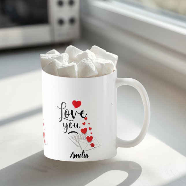 Caneca De Café Love You Personalized Mug (Criador carregado)
