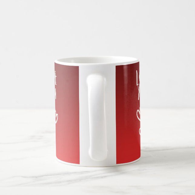 Caneca De Café Love you with Hearts (Alça)