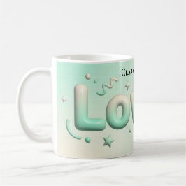 Caneca De Café Lovely Minimalist Heart Personalized