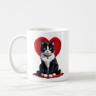 Caneca De Café Lover De Gato De Coração De Dia de os namorados De