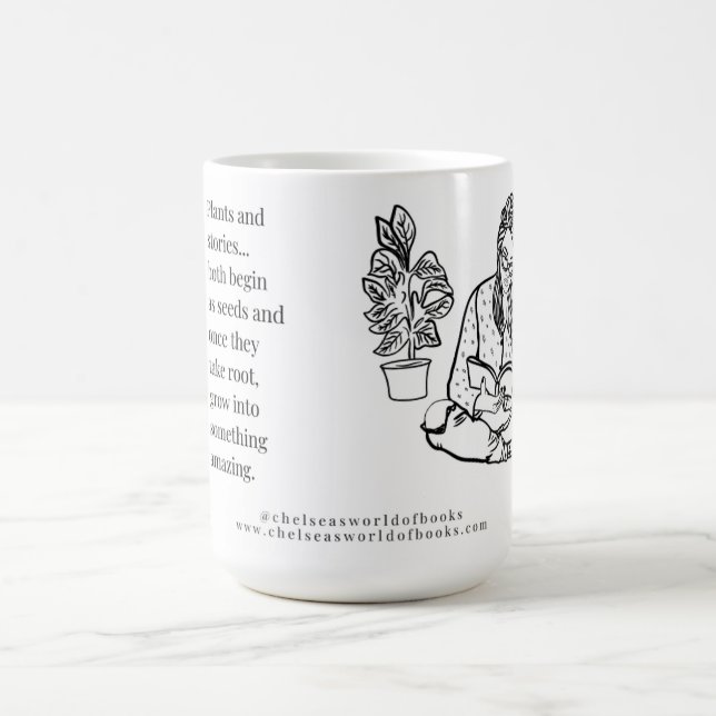 Caneca De Café Lover de plantas e livros (Centro)