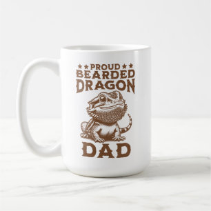 Caneca De Café Lover de répteis do Pai do dragão com barba orgulh