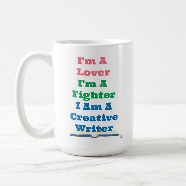 Caneca De Café Lover Fighter Creative Writer Author Epic Motto (Esquerda)