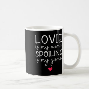Caneca De Café Lovie é meu nome estragar é meu jogo engraçado 