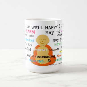 Caneca De Café Loving-bondade - Metta budista & Buddha de sorriso