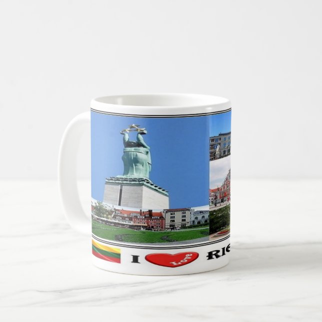 Caneca De Café LT Lietuva - Letónia (Frente Esquerda)
