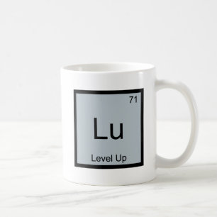 Caneca De Café Lu - Camiseta engraçada com símbolo de elemento qu