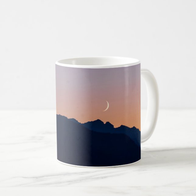 Caneca De Café Lua Crescente & Vênus | Seabeck, Washington (Frente Esquerda)