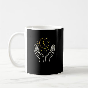 Caneca De Café Lua de Cura nas Mãos • Recuperação Emocional & Int