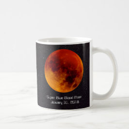 Caneca De Café Lua de Sangue Super Azul 2018
