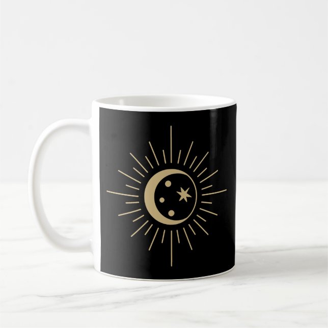 Caneca De Café Lua do Crescente Celestial Espiritual (Esquerda)