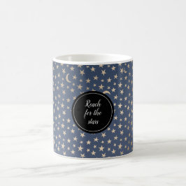 Caneca De Café Lua Dourada e céu noturno das estrelas