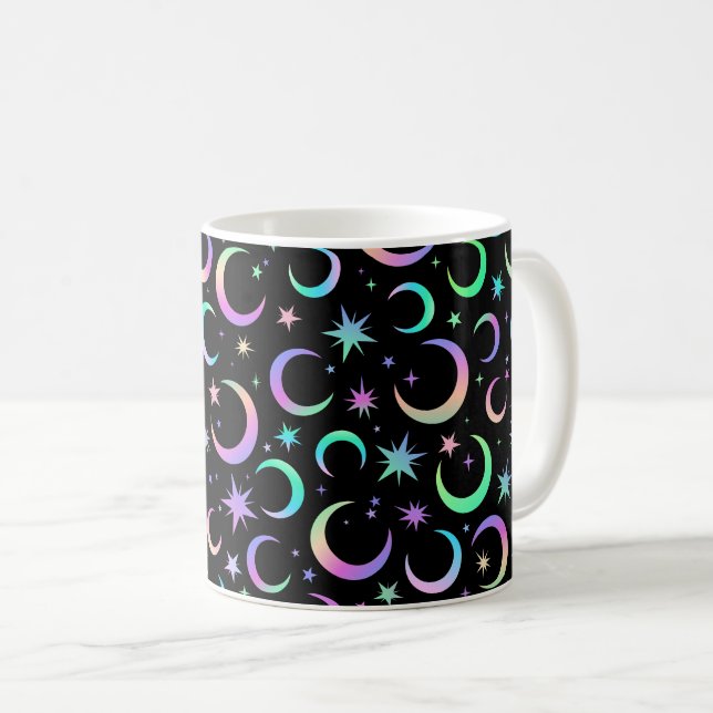 Caneca De Café Lua e estrelas (Frente Esquerda)