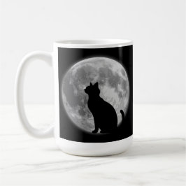 Caneca De Café Lua e Gato Negro
