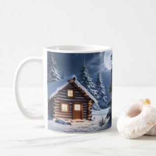 Caneca De Café Lua russa Cozy Winter Cabine Mug