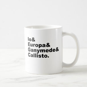 Caneca De Café Luãs Galileanas   Io Europa Ganímedes Calisto