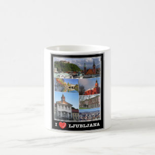 Caneca De Café Lubiana - Eslovênia - Eu Amo -