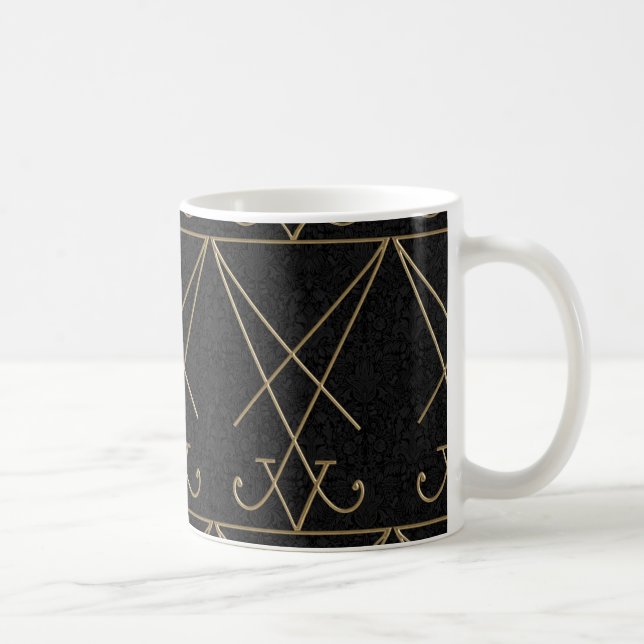 Caneca De Café Lucifer Alchemy Sigil Gothic Art (Direita)