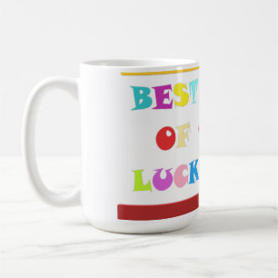 Caneca De Café Luck Charm parabéns message yellow