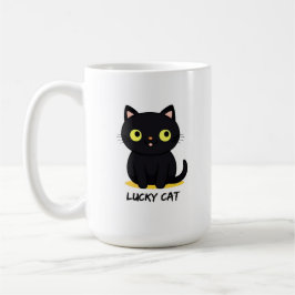Caneca De Café Lucky Black Cat
