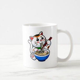 Caneca De Café Lucky Cat Ramen