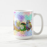 Caneca De Café Lucky Charms<br><div class="desc">The Lucky Charms they are a group of very lucky and cute Friends of Animals a rabbit,  penguin,  capybara,  duck,  fox,  koala and elephant with beautiful and colorful patterns spreading luck as they go along the road of happy life journey.</div>