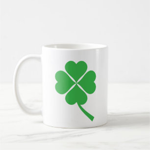 Caneca De Café Lucky Four Shamrock Folha Design-87906
