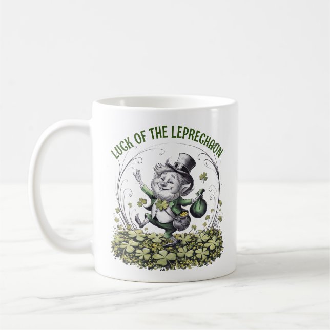 Caneca De Café Lucky Irish Leprechaun (Esquerda)