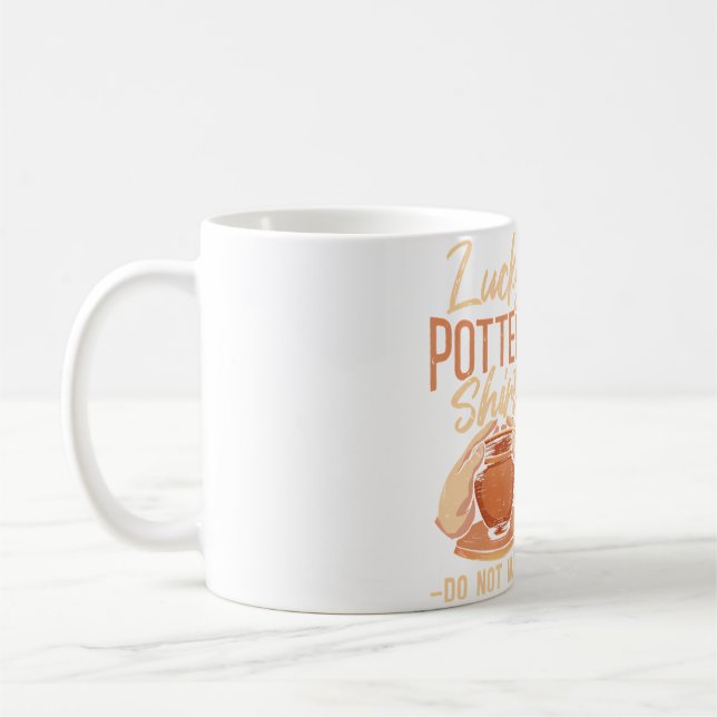 Caneca De Café Lucky Pottery Shirt Do Not Wash Ceramic (Esquerda)