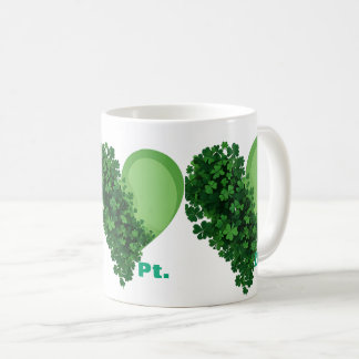 Caneca De Café Lucky Shamrock Heart Mug | Rua, Dia de Patrick