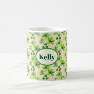 Caneca De Café Lucky Shamrocks Dia de São Patrício