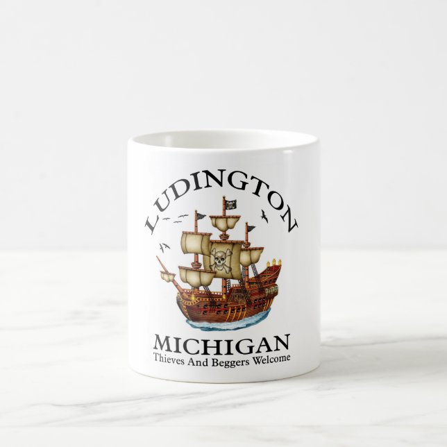 Caneca De Café Ludington Michigan 2 (Centro)